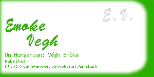 emoke vegh business card