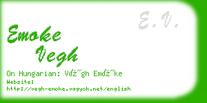 emoke vegh business card